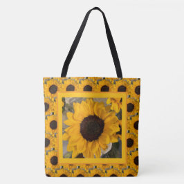 Bolsa Tote Saco de Crescer e Florescer de Girassóis
