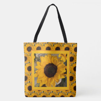 Bolsa Tote Saco de Crescer e Florescer de Girassóis