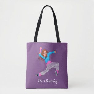 Bolsa Tote Saco de dança da dançarina de hip hop bonito