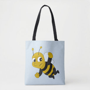Bolsa Tote Saco de desenho animado de abelhas