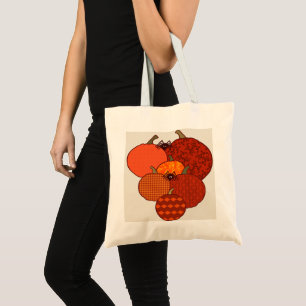 Bolsa Tote Saco de design de abóbora de outono.