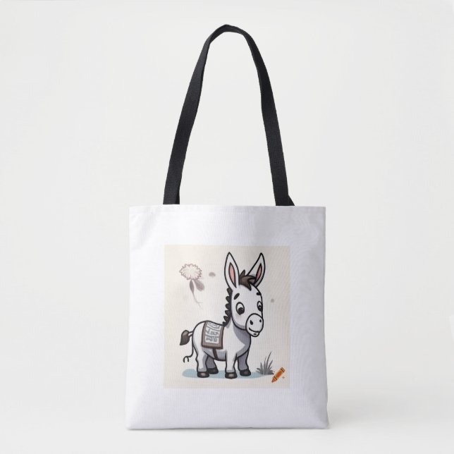Bolsa Tote "Saco de Design de burro Whimsical - Rua exclusiva (Frente)