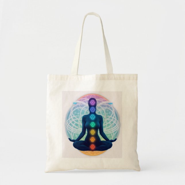 Bolsa Tote Saco de design de chakra espiritual (Frente)
