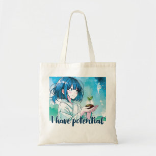 Bolsa Tote Saco de design inspirado em anime com Nota Express