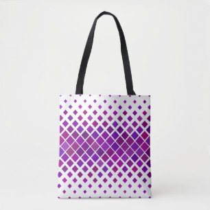 Bolsa Tote saco de diamantes roxo 