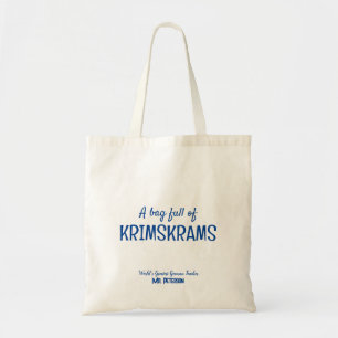 Bolsa Tote Saco de diversão moderna do melhor professor perso