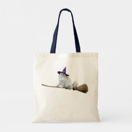 Bolsa Tote Saco de doces de Halloween de Gato Persa Branco Fo