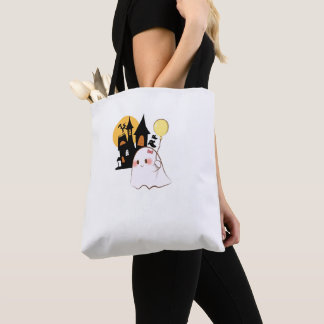 Bolsa Tote Saco de fantasia do Halloween, saco de Spooky para