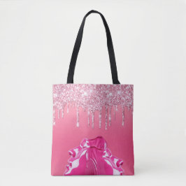 Bolsa Tote Saco de ferramenta de perfuração com brilho rosa