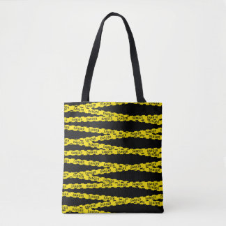 Bolsa Tote Saco de ferramenta "Fita de Perigo" Negrito e Edgy