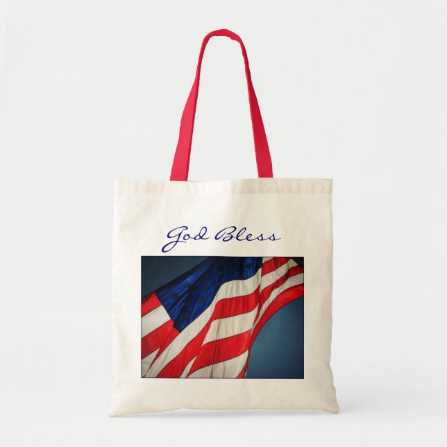 Bolsa Tote Saco de ferramentas da Canvas do Deus abençoe de S (Frente)