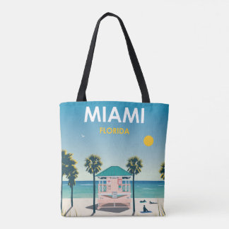 Bolsa Tote Saco de ferramentas da Viagens vintage de Miami Be