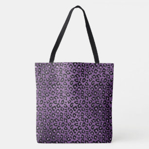Bolsa Tote Saco de ferramentas de impressão do Leopardo roxo