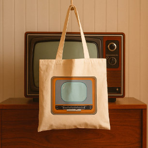 Bolsa Tote Saco de ferramentas de televisão retrô de TV antig
