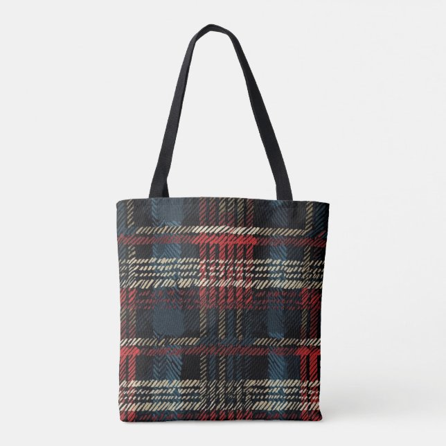 Bolsa Tote Saco de ferramentas de Xadrez de lã (Verso)