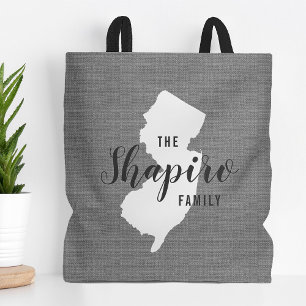 Bolsa Tote Saco de ferramentas do Monograma State da Família 