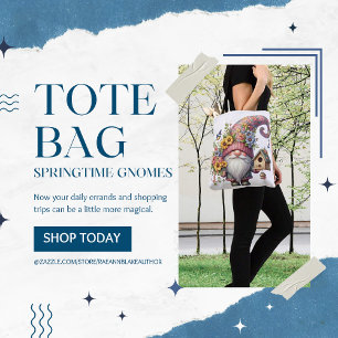 Bolsa Tote Saco de ferramentas Gnome do Springtime