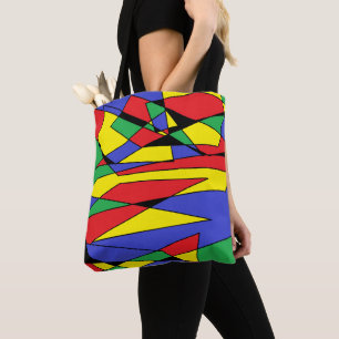 Bolsa Tote Saco de ferramentas multicores abstrato