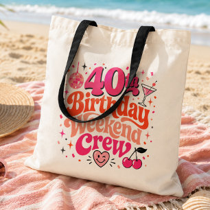 Bolsa Tote Saco de festa retrô para a tripulação do fim de se