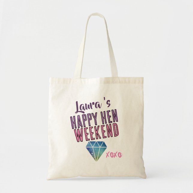Bolsa Tote Saco de fim de semana Hen Do, festa de solteira (Frente)