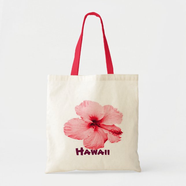 Bolsa Tote Saco de flores do Hibiscus do Havaí (Frente)