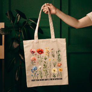 Bolsa Tote Saco de Flores Silvestres Personalizadas, Presente