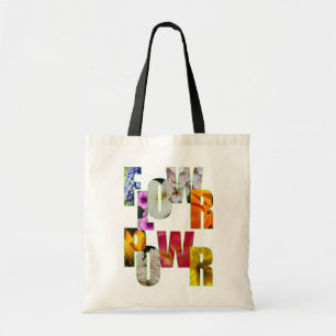 Bolsa Tote saco de flower power