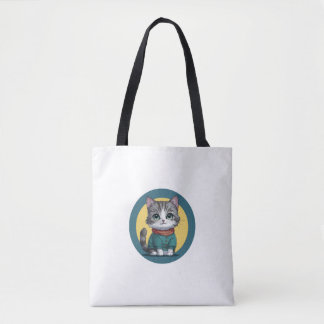 Bolsa Tote Saco de gato vestindo roupas bonitas
