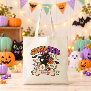 Bolsa Tote Saco de Halloween do Candy Crew Black Cat