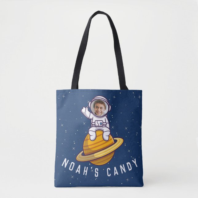 Bolsa Tote Saco de Halloween do Espaço - Informações de Segur (Frente)