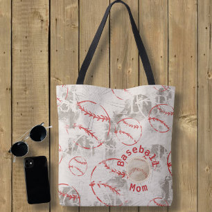 Bolsa Tote Saco de Impressão de Baseball Mãe Grunge