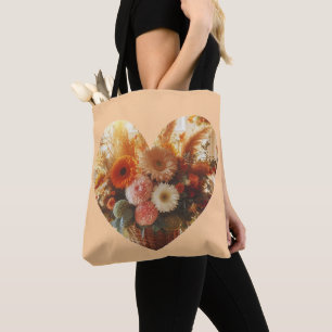 Bolsa Tote Saco de Impressão de Cheio de do Coração em Chama