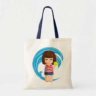 Bolsa Tote Saco de Kokeshi da praia