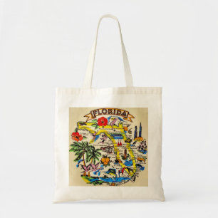 Bolsa Tote Saco de lembrança retrô da Flórida