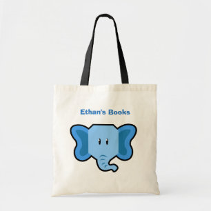 Bolsa Tote Saco de livro bonito da biblioteca do ELEFANTE dos