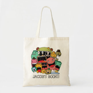 Bolsa Tote Saco de livro bonito da biblioteca dos caráteres