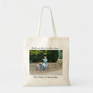 Bolsa Tote Saco de livro com leitura da senhora