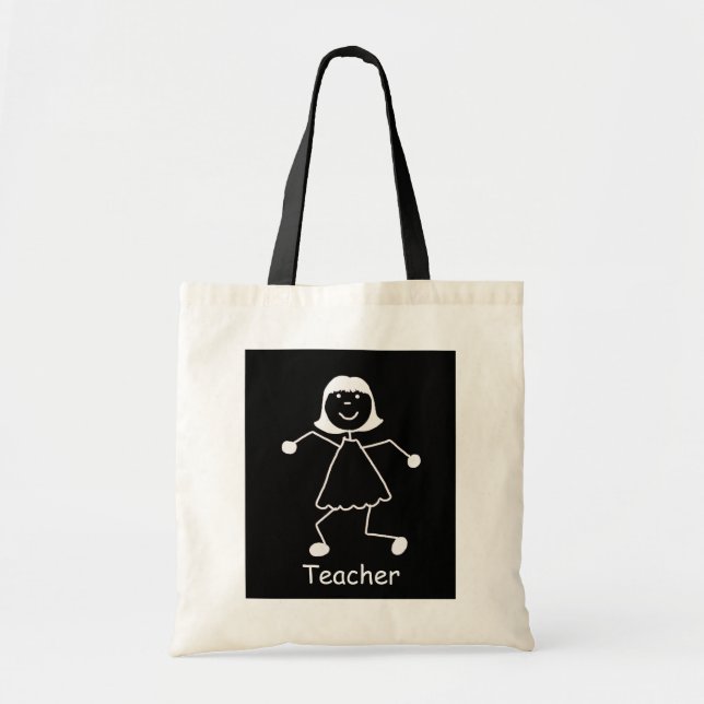 Bolsa Tote Saco de livro do professor personalizado (Frente)