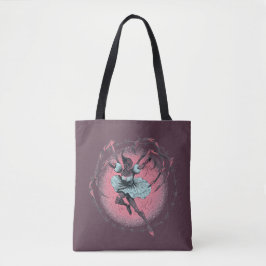 Bolsa Tote Saco de Lona Bailarina Aranha Pastel Goth