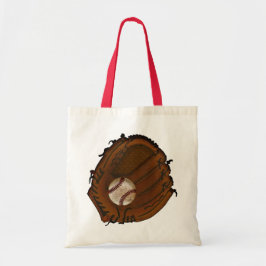 Bolsa Tote Saco de Lona com Beisebol e Luvas Antigos