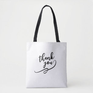 Bolsa Tote Saco de Lona com Rotulo de Agradecimento