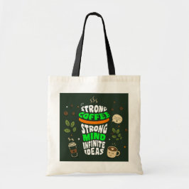 Bolsa Tote Saco de lona com tipografia de amante de café