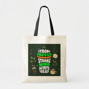 Bolsa Tote Saco de lona com tipografia de amante de café