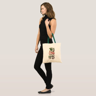 Bolsa Tote Saco de lona com tipografia Feliz Natal 