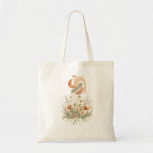 Bolsa Tote Saco de Lona Floral Botânico Boho Estético