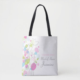 Bolsa Tote Saco de madrinha de casamento de flores de Confett