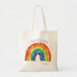 Bolsa Tote Saco de mão arco-íris para professor Presente para