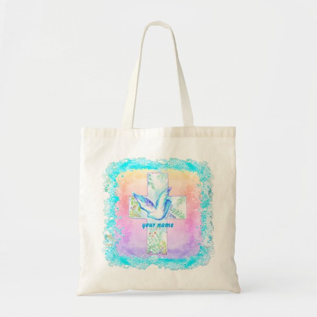 Bolsa Tote Saco de mão Christian Dove Cross (Frente)