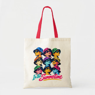 Bolsa Tote Saco de mão Colorido de Arte Pop para o Verão