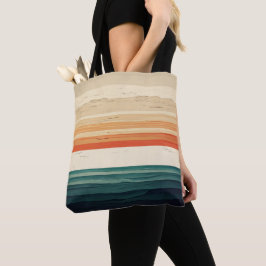 Bolsa Tote Saco de mão colorido e listrado em acrílico na mod